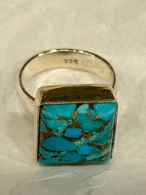 925 Silver Ring Turquoise Native American Ring